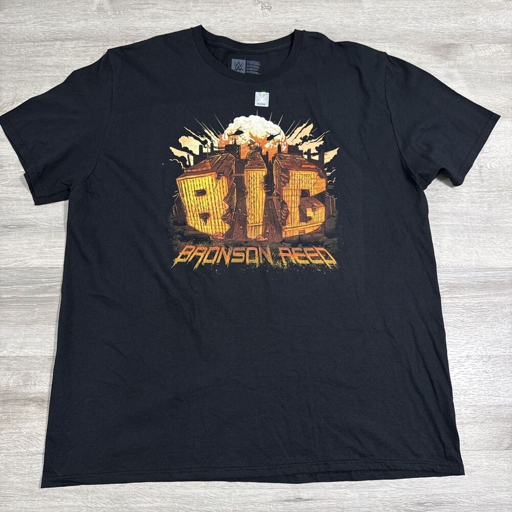 Bronson Reed Shirt WWE Men’s 2XL BIG Pro Wrestling Black Condition NWOT